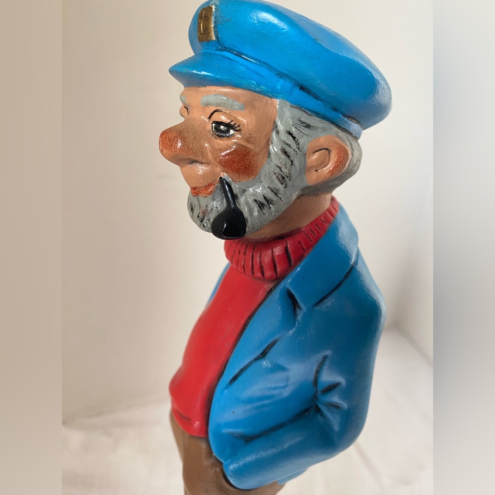 Nautical Sea Captain Fisherman Ceramic Figure Vintage 11" Signed 1968 - Picture 12 of 12